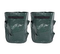 plplaaoo Strawberry Planter Grow Bags 2PCS 10 Gallon Planting Container with 8 Pockets Large Capacity for Indoor Outdoor Gardening Black Green 35x45cm