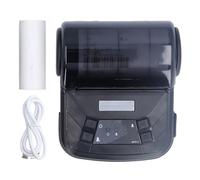 plplaaoo Thermal Receipt Printer 80mm High Speed Bluetooth Thermal Printer Low Noise Wireless Receipt Printer for Supermarket Restaurant Shopping Mall Black ABS 7.4V Battery Included (Without Case)