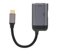 plplaaoo Type C to VGA Adapter USB C to HD VGA Adapter 4K 60HZ PD 100W Aluminum Alloy Plug and Play Dual Monitor Setup for Desktop Laptop Phone Tablet