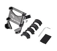 plplaaoo Universal Bike Phone Mount Shockproof 360 Degree Rotating Motorcycle Bicycle Smartphone Holder for Navigation Riding Aluminum Alloy Material (Black)