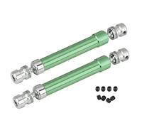 plplaaoo Universal Drive Joint Shaft CVD RC Upgrade Parts Durable Precision CNC Machined Aluminium Alloy for Axial Wraith AX90056 1/10 R/C Car 2pcs Set Red Green Orange Blue (AX31114G Green)
