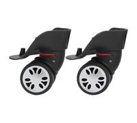 plplaaoo Universal Suitcase Wheels Double Row Replacement Luggage Wheels PP PET Material Lightweight and Wear Design (Negro Grande)