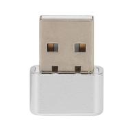 plplaaoo USB Mouse Mover Tiny Undetectable Device with Separate Mode On Off Buttons Supports 3 Tracks Plug and Play Keeps PC Laptop Awake for Office Work Remote Desktop in Aluminum Alloy (Silver)