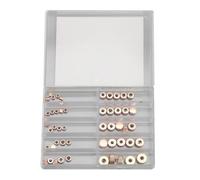 plplaaoo Watch Crown Replacement Set 50PCS High Hardness Metal Watch Stem Adjustable Time Repair Kit for Watchmakers and Enthusiasts Various Sizes 3 0mm to 8 0mm (Rose Gold)