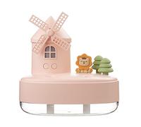 plplaaoo Wireless Portable Humidifier, Ultrasonic Humidifier for Bedroom and Office, Music Box with Warm Night Light, Pink