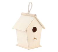 plplaaoo Wooden Bird House Cage Proof Warm Breeding Box for Outdoor Hanging Pet Supplies Budgerigar Wood Material 18 x 10 x 13 cm