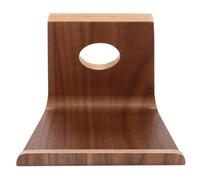 plplaaoo Wooden Tablet PC Stand Mobile Phone Bracket Double Sides Design Sturdy Durable Natural Bamboo Texture for Office Desk Nut Brown 1PCS