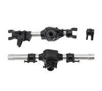 plplaaoo WW RC Car Front Rear Axle Black Stainless Steel Aluminum Alloy Anodized RC Front Rear Axle Set for SCX10 PRO EEE