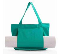 plplaaoo Yoga Mat Storage Bag Canvas Yoga Mat Carrier Pilates Mat Shoulder Bag Lightweight Durable Washable Foldable for Yoga Gym Workout Travel Gray Khaki Apricot Green Black 47x35x10 5cm (Green)