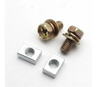 PLQAWRBT 10 Set Universal Motorcycle Scooter Atv Dirt Bike Battery Terminal Nut And Bolt Screws M5x10mm M6x12mm For 4-7Ah Universal Fitment(Silver,M6)