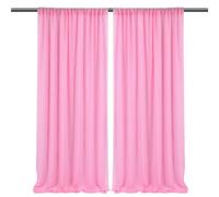 PLQWMR Chiffon Backdrop Curtains with Rod Pockets, Wedding Backdrop and Event Decoration, Lightweight Sheer Fabric, Available in 0.7 x 10ft, 1.5 x 10ft, 1.5 x 7ft, Ideal for Parties and
