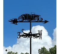 PLQWUJD Retro wind vane-Magic Broom Witch Weather Vane Rooftop Standing Wrought Iron s Cottage Weathercock for Outdoors Decor Yard Shed Home Fence (W)