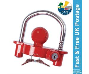 PLS Carasafe ALU Queen Coupling Hitch Lock Tow Bar Coupler Caravan Trailer BJ380