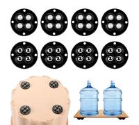 Plstod 8Pcs Small Wheels for Kitchen Appliances, Self Adhesive Castor Wheels with 360 Degree Rotation, Universal Swivel Appliance Casters, Casters for Furniture, Trash Cans, Storage Box