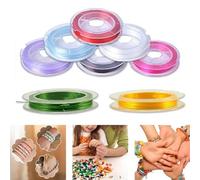 Plstod Bead Bracelet String, 8 Rolls 1.0mm x 10m String for Bracelet Making, 8 Color Thread for Bracelets, Making Diy Crafting Jewellery Sewing Threads, Jewellery Beads Accessories