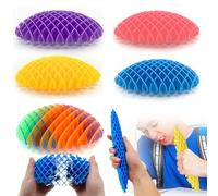 Plstod Fidget Worm Toy 5 Pcs Fidget Worm, Worm Fidget Toy for Adults Kids, Funny Stretchy Sensory Stress Toys, Popping Worm Stretchy Toys, Resistance Fidget Toy for Anxiety Relief