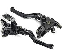 PLSUSJHAO Motorcycle Brake Lever 7/8 inch 22mm Handlebar Motorbike Brake Master Cylinder Reservoir Clutch Levers Set for Dirt Bike Scooters Black