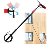 PLSZLL 39 FT Telescopic Brush,High-Strength Carbon Fiber Retractable Water Fed Pole Solar Panel Cleaning Brush Pole Telescopic Extension Pole Cleaning Kit