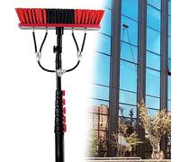 PLSZLL Photovoltaic Panel Cleaning Brush, Extendable Cleaner Conservatory Roof Water Fed Telescopic Brush Cleaning Tool, For Window Glass Solar Panel,55Cmbrush-39.4Ft/12M,55cmbrush,35.4FT/10.8M