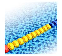 PLSZLL Swimming Pool 3.3ft Swimming Lane Lines Safety Rope,Safety Buoy Line with 8 Floats, Divider Floats Rope Accessories,for Underground,Nylon Rope-1meter (3.3ft)