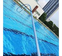 PLSZLL Telescopic Extension Pole with Safety Hook, Adjustable Length for Pool Rescue and Emergency Lifesaving, Professional Portable Aluminum Design