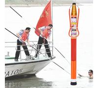 PLSZLL Telescopic Pool Pole with Safety Hook, Lightweight Water Rescue Equipment for Emergency Lifesaving and Pool Maintenance