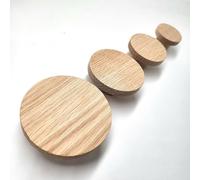 PLT Round Wall Hooks Made of Untreated Oak Wood (4 cm 5 cm 6 cm 7 cm) Wardrobe Entrance Room Hallway Baby Gift