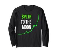 PLTR To The Moon Stock Ticker WSB Funny Meme Long Sleeve T-Shirt