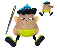 Plucky Toy | Hair Pluck Stress Relief Toy | Funny Hair Plucking Fidget Toy With Tweezers | Gag Toy For Halloween | Skin Hair Plucking Keychain | Plucking Hair Sensory Toy | Stress Relief To Novelty