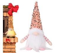 Plüchwichtel - Soft Battery Figure with Light Glitter Christmas Gnomes, Soft Plush Toy with Long Pointed Hat | Perfect for Window Sill, Shelf or as a Gift, High