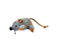 Plüsch Katzenspielzeug - Realistischer Beweglicher Schwanz Mit Eingebautem Sound | Interaktives Haustierspielzeug Für Katzen Kätzchen Fördert Die Jagd Jagd Bewegung (Grey, 9x4x4cm)