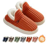 Pluffi The Cozy & Stylish Slipper,Pluffi Comfy Slippers,Pluffi Slipper Booties Women Men,Cloud Slippers (Orange,8-9)