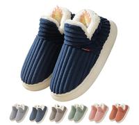 Pluffi The Cozy & Stylish Slipper, Pluffi Slipper Booties, Winter Fuzzy Warm Plush Lining Slippers for Women and Men (Blue, Adult, Women, 10.5, Numeric Range, UK Footwear Size System, 11, Medium)