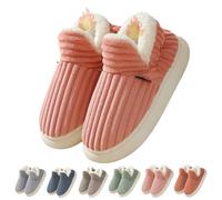 Pluffi The Cozy & Stylish Slipper, Pluffi Slipper Booties, Winter Fuzzy Warm Plush Lining Slippers for Women and Men (Pink, Adult, Women, 7, Numeric Range, UK Footwear Size System, 7.5, Medium)