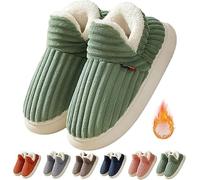 Pluffi The Cozy Stylish Slipper, Winter Warm Pluffi Comfy Slippers, Pluffi Slipper Women Men, Cozy Plush Cloud Fluffy Slippers House Shoes(Green,6.5-7)