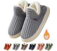 Pluffi The Cozy Stylish Slipper, Winter Warm Pluffi Comfy Slippers, Pluffi Slipper Women Men, Cozy Plush Cloud Fluffy Slippers House Shoes(Grey,6.5-7)