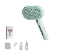 Plufura Water Brush for Pets Hair, Plufura Dog Brush, 3 in 1 Spray Hair Removal Comb, Steam for Shedding & Grooming, Portable & Long Lasting Water Brushes (Green)