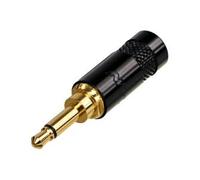 PLUG, 3.5MM, MONO, BLACK METAL, GOLD NYS226BG (REAN) Qty X 1
