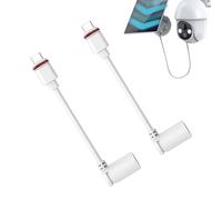 Plug Adapter - 2 Pieces, Barrel Adapter | Connector For Security - Barrel Plug Solar Panels | Spotlight Cam Plus - Connect Barrels Plugs Solar Panels To USB-C Cameras