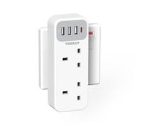 Plug Adapter with 3 USB A and 1 USB C, TESSAN Doub