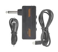 Plug Amp Electric Guitar Headphone Amplifier, Rechargeable Portable Guitar Plug - in Amp with Distortion Effect, Built - in Battery for Practice at Home or On the Go