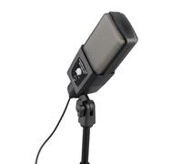 Plug and Play Gaming USB Microphone for PC with 3.5mm Headphone Jack, Accurate Recording, Universal Adjustment, for Live Interviews, Singing, Voice Memos, 1 X Mic Stand