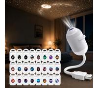 Plug and Play HD Star Projector, 5D Dynamic, 360 Rotating Focus (24 in 1)