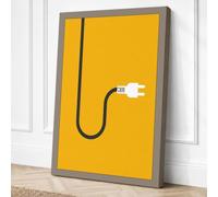 Plug and Power Modern Canvas Wall Art Print 30x20 Inch (76 x 51 cm)