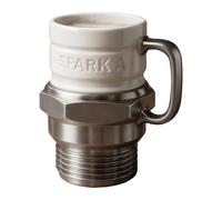 Plug Coffee Mug, Novelty Automotive Themed Coffee Mug, Funny Mechanical Style Tea Cup for Gearheads Collectors Mechanics Garage Lovers Women Men