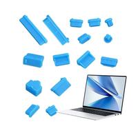 Plug Cover, Plug, Computer Port Cover, Pack of 16, Soft Silicone Dust Protection Stopper for Computer, Laptop and PC Ports to Protect Against Dust and Dirt