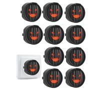 Plug Covers - 10X Ghost Smile Outlet Cap - Home Safety Plugs Protector Guard, Child Proof Electrical Outlet Protectors for Power Sockets