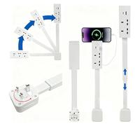 Plug Extension Socket,Access Hard-to-Reach Outlets! Multi Plug Adaptor Socket Extensions- Plug Adapter Plug Uk Extension Plugs 17"-27", Rotates 180°,Use Behind Couches, Nightstands, Desks, and More（1）
