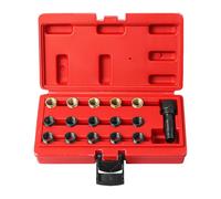 Plug Helicoil Kit,16 Piece Socket Professional,Rethreading Set with Portable Case - for Truck Car Suv Rv Sedan Automotive Engines Broken Cylinders Engines Generators