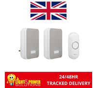 Plug In and Portable Wireless Doorbell Set Twin Pack Byron DBY-22324UK